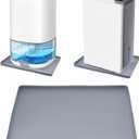 Dehumidifier Drip Pan, 18''x15'' Humidifier Drip Pan, Prevent Water Leakage and Protect Floor & Carpet, Non-Slip & Leak-Proof Silicone Mat with Raised Edge, for Under Dehumidifier and Humidifier Mat (Gray)