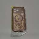 DOMAVER Floral Case for iPhone 17 Pro Max, Cute Curly Wave Edge Cases with Flower Pattern for Women Girls, [Compatible with Magsafe] Slim Fit Protective Cover for iPhone 17Pro Max 6.9 inch, Brown