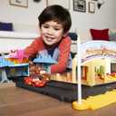 Mattel Disney and Pixar Cars On The Road Playset with 2 Toy Vehicles & Light-Up Countdown, Includes Lightning McQueen & Mater Truck, Large