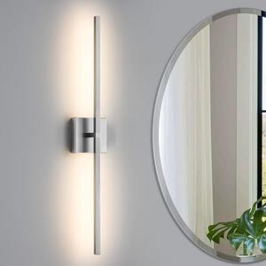 Bathroom Vanity Light Fixtures - 30inch Dimmable Brushed Nickel Bathroom Lights Over Mirror 18W LED Vanity Light Bar 3500K Modern Wall Sconce Lighting for Mural, Brushed Nickel