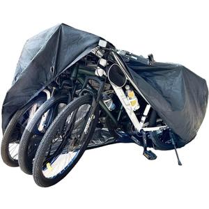 Bike Covers for 2 or 3 Bikes, 2XL Large Outdoor Waterproof Bicycle Covers with Lock Hole for Mountain Road Electric Bicycle Bikes