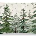 PANDICORN Christmas Tree Pillow Covers 12x20 Inch Farmhouse Forest Green Christmas Decorations Rustic Christmas Lumbar Pillows Decorative Throw Pillows Cases Winter Holiday Decor for Home Couch