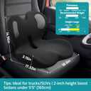 Trucker Seat Cushion, Car Seat Cushions with Lumbar Support Pillow, Ergonomic L-Shaped Orthopedic Memory Foam Pad for Long Driving Back Pain Sciatica Relief, Drivers Office Workers (Black+WE)