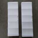 52.76" Tall Narrow Bathroom Storage Cabinet with Doors and Adjustable Shelves Plastic Slim Bathroom Storage Organizers Small Space Saver for Laundry Room Dorm Kitchen Quick Assembly, White