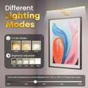 2 Pack Picture Light for Wall, 18in Rechargeable Wall Art Light with Timer and Dimmable, Painting Frame Light with Remote Control Display for Painting, Frame, Portrait, Dartboard (Gold)