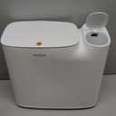 CTIME Bathroom Trash Can Set - Narrow White Plastic Small Trash can, a Toilet Wand, Toilet Brush Holder and 36 Refills, 2 Gallon Trash can with pop-up lid, Suitable for bathrooms and Small Toilets.