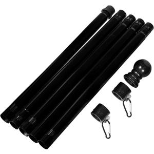Reusable Stainless Steel Flag Pole Rotating Function for Outdoor Use Flag Holder for Houses Boats and Gardens Weather-Resistant Design Easy Assembly and Storage (Black)