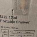 8L/2.1-Gal Portable Shower for Beach & Camping, 10 Spray Patterns
Beach shower for sand rinse, camping shower, surf shower, nylon insulated cover, hand pump up to 45 PSI, white