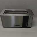 Mueller UltraToast Full Stainless Steel Toaster 4 Slice, Long Extra-Wide Slots for Bagels and Waffles, 6 Browning Levels, LED Display, Cancel/Defrost/Reheat Functions & Removable Tray, Kitchen Gadgets
