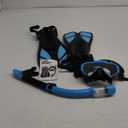 Snorkeling Gear for Adults Men Women,4 in 1 Snorkel Set with Panoramic View Diving Mask Anti-Fog Anti-Leak,Dry Top Snorkel,Fins and Travel Bag for Swimming,Snorkeling and Travel Diving (BLACK)