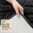 DEXDE Black Bathroom Rugs 24x36 Boho Bath Mat Non Slip Geometric Luxury Soft Washable Bath Rugs Carpet for Bathroom Shower Kitchen Entryway Modern Home Decor Accessories
