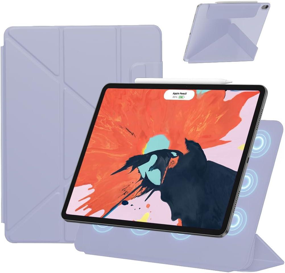 Socedeep for iPad (A16) 11th Generation Cover 11-inch 2025, Y Fold Magnetic iPad 10th Generation 10.9-inch 2022 Multi-Angle Stand Case with Hidden Pencil Holder (Lavender Grey)