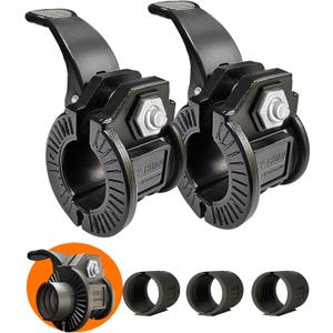 Barbell Clips 1 Inch Quick Release Weight Clamps 0.9-1.18inch Multi-Size Adjustable Olympic Clamps for Bars (Black)