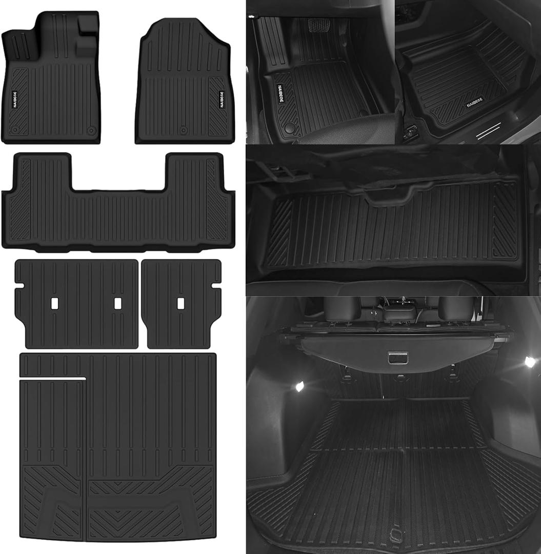 Naibeve Floor Mats for 2026 Honda Passport - All Weather Custom Fit for 2026 Honda Passport Floor Mats Cargo Mat Trunk Mat Backrest Mats Protector Accessories