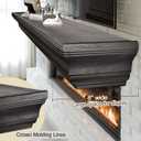 Rustic Fireplace Mantel Shelf, 54" Wooden Floating Shelf for Over Fireplace, Wall Mounted Fire Place Mantel, Farmhouse Hanging Floating Shelves, Black