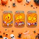 4 x 50 Pack Halloween Mason Jar Shape Crafts Candy Cards -DIY Trick or Treat Boxes for Party Favors, School Classroom Gift Cards for Kids, Holiday Gifts for Classroom Kid