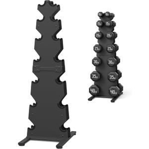 Dumbbell Rack Stand Only, 7-Tier Weight Rack for Dumbbells, Wide-Slot No-Interference Design, Solid Steel Construction Weight Holder for Home Gym, Fitness Equipment Storage Organizer (Rack Only)