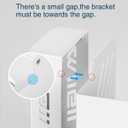 Anti-Theft Ring Doorbell Mount, Adjustable No-Drill Stainless steel Mounting Bracket Cover Holder Compatible with Ring Doorbell 4/3/2/1 for Home Rentals Office Room, White