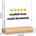 Mom Gifts from Son Daughter Mother Day, Bonus Mom Stepmom Mother In Law gifts, Best Mom gifts Home Office Desk Bedroom Living Room Acrylic Sign