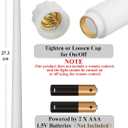 Treela 36 Pieces Flameless Taper Candles Flickering Faux LED Battery Operated Electric Fake Candles for Christmas Halloween Birthday Wedding Party(White,0.8x11 Inches,Smooth)