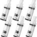 Enhon 6 Pack Faucet Cartridge Replacement Kit Compatible with Moen 1224 1224B Double Handle Faucets and Tub Showers, Durable Brass and Plastic