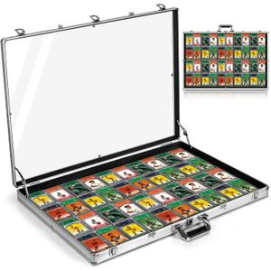 Card Display Case, Cards Show Display Cases with Clear Acrylic, Trading Card Display Box with Handle, Graded Cards Display Boxes, Collectible Card Showcase for Sports Card, TCG, MTG