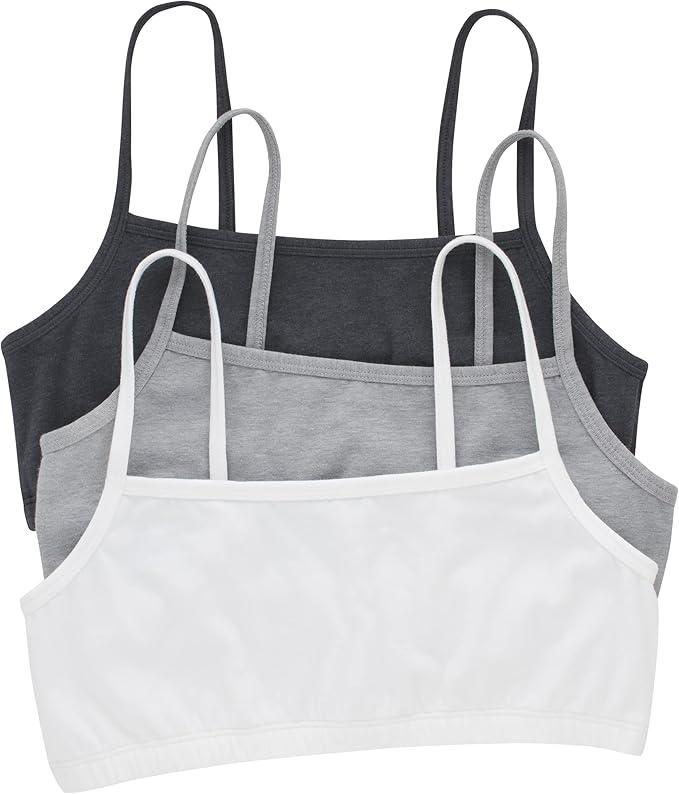 Hanes Women's Cotton String Bralette (3 Pack), Large