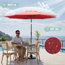 Sannwsg Patio Umbrellas, Pool Umbrella with 8 Sturdy Ribs, Outdoor Umbrella with Push Button Tilt/Crank, Deck Umbrellas, Market Umbrela Table for Backyard, Deck, Garden, Pool