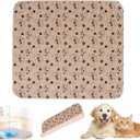 Puppy Pee Pads for Dogs,Washable Pee Pads for Dogs with Pheromones,Reusable Puppy Pads Washable for Dogs & Cats, Washable,Durable Leak-Proof & Anti-Slip Pet Training Pads for Home & Trave(M,Brown-1)