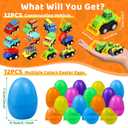 Prefilled Easter Eggs with Mochi Squishy 28Pcs Cute Animals Mochi to Squeeze, Stress Relief Fidget Party Favor Classroom Class Exchange Prizes