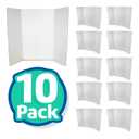 Flipside Products 36 x 48 Project Boards for Presentations, Science Fair, School Projects, Event Displays and Trifold Picture Board, Proudly Made in USA - Clay White - 10 Pack