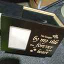 RINVEE Pet Urns for Dogs or Cats Ashes with Photo Frame, Wooden Memory Box for Keepsakes with Black Flannel as Lining, Pet Memorial Gifts for Dogs (Black X-Large)