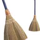 Handmade Whisk Sweeping Broom - Brooms for Wedding Jumping Ceremony Halloween DIY Decoration - Vietnamese Straw Soft Broom - 12.2" Width, 28.35" Length