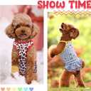 8 Pcs Pet Shirts for Small Dogs Cats,Soft and Breathable Dog Printed Clothes with Cute Patten,Dog Sweatshirt Outfit for Chihuahuas Papillons Pomeranian (for Cute Girl, Medium)