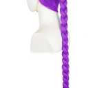 Topcosplay 24 inch Girls Long Purple Braid Cosplay Wig Halloween Party Costume Wig