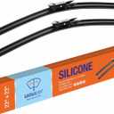 Silicone Wiper Blades 22" + 22" Automotive Replacement Windshield Wiper Blades for Chevrolet Silverado 1500 2500 2500HD 3500 2008-2013 Tahoe 2013-2007 Wipers for Front Windshield(Set of 2)