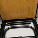 Anbte Folding Camping Table with Storage Net, 3ft Camping Table Aluminum Folding Table with 3 Adjustable Height Max 27.1 Inch Picnic Table Portable Table for Outdoor Backyard BBQ, Black