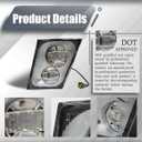 Fog Light Lamp Replacement for 1997-2015 Volvo VNL Trucks Pair Set (Led-Chrome-Two Light)
