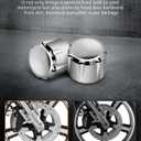 PBYMT Chrome Front Axle Nut Cover Cap CNC Aluminum Compatible for Harley Davidson Touring Road King Street Glide Electra Glide Softail Sportster Iron 883 Fat Boy 2002-2024