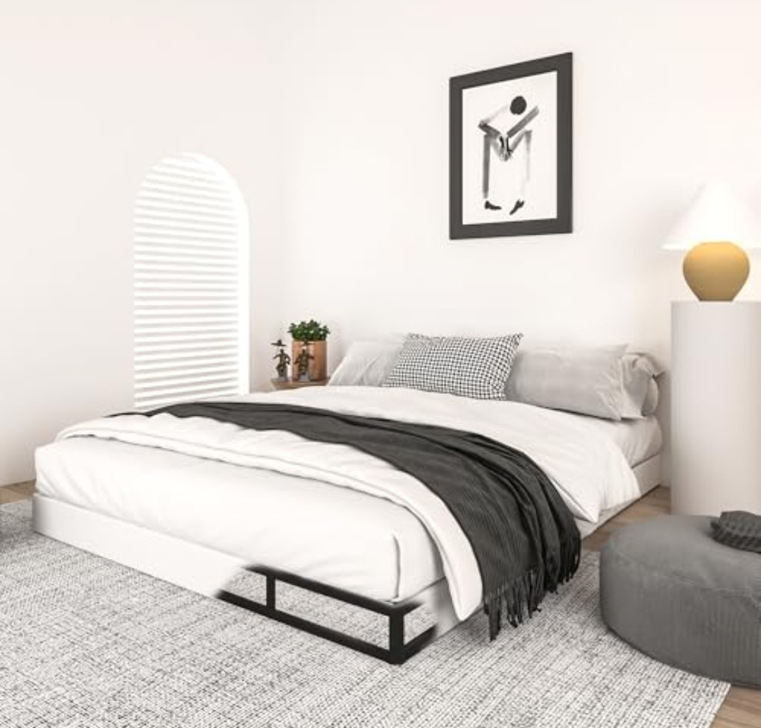 Qingzhou 5 Inch Box Spring for Queen Bed, Heavy Duty Metal Mattress Foundation, 3000 lbs Capacity, Low Profile Bed Base, Noise-Free, Easy Assembly, Fabric Cover