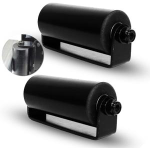 2Pack Slide Gate Guide Roller with C Post Welded Bracket, Hard Nylon Sliding Rolling Gates Guider, Heavy Duty Sealed Ball Bearing Side Roller Assembly (6 Inches - 2 Pack)