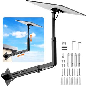 Extra Long Mount for Starlink Standard 4/4X/Gen 3, Adjustable Long Wall Mounts for Starlink with Telescoping Support Arm, Rustproof, Weatherproof for Concrete/Wood Walls
