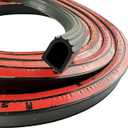 Moyishi D Shape Door Rubber Seal Strip,1" RV Slide Out Seal Self-Adhesive EPDM Rubber, Weather Stripping for Fill Gaps,Apply to Car,Truck,RV,Boat and Home Application (9.8 ft)