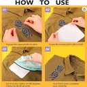 2 x 5Pairs of Embroidered Gold and Silver Thread Auspicious Cloud Cloth Paste (Gold)