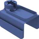 Sofa Cup Holder,Armrest Tray - Multifunctional Silicone Drink Organizer, Anti-Spill & Anti-Slip, Large Armrest Tray with Built-in Beverage Holder,Side Pockets,Blue