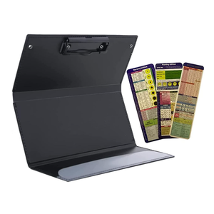 Foldable Nursing Clipboard, 3 Layers Folding clipboards Nurses Clip Board Low Profile Clip Pocket Clipboards for Nurses, Doctors,Students, Teachers (Black)