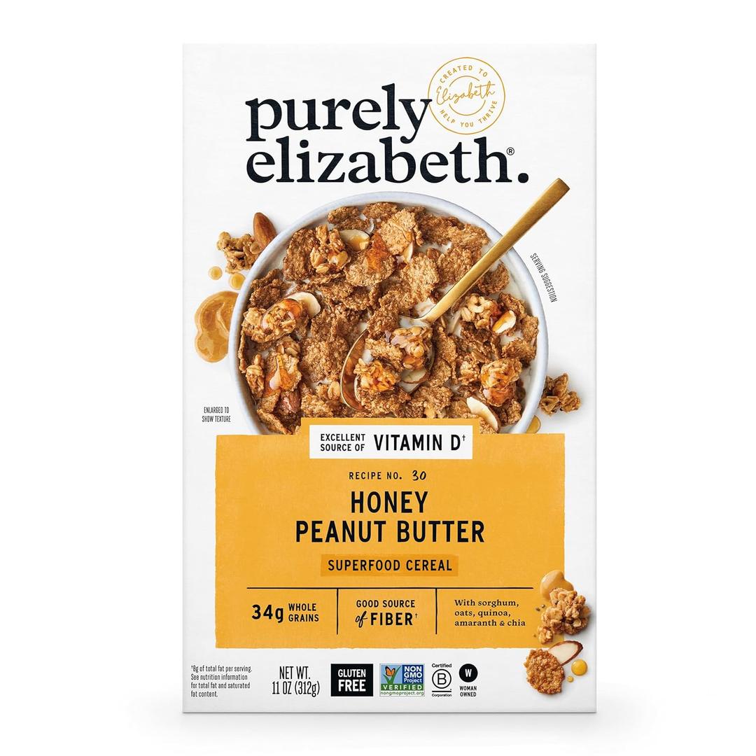 Purely Elizabeth, Cereal Honey Peanut Butter, 11 Ounce (EXP 04/28/26)