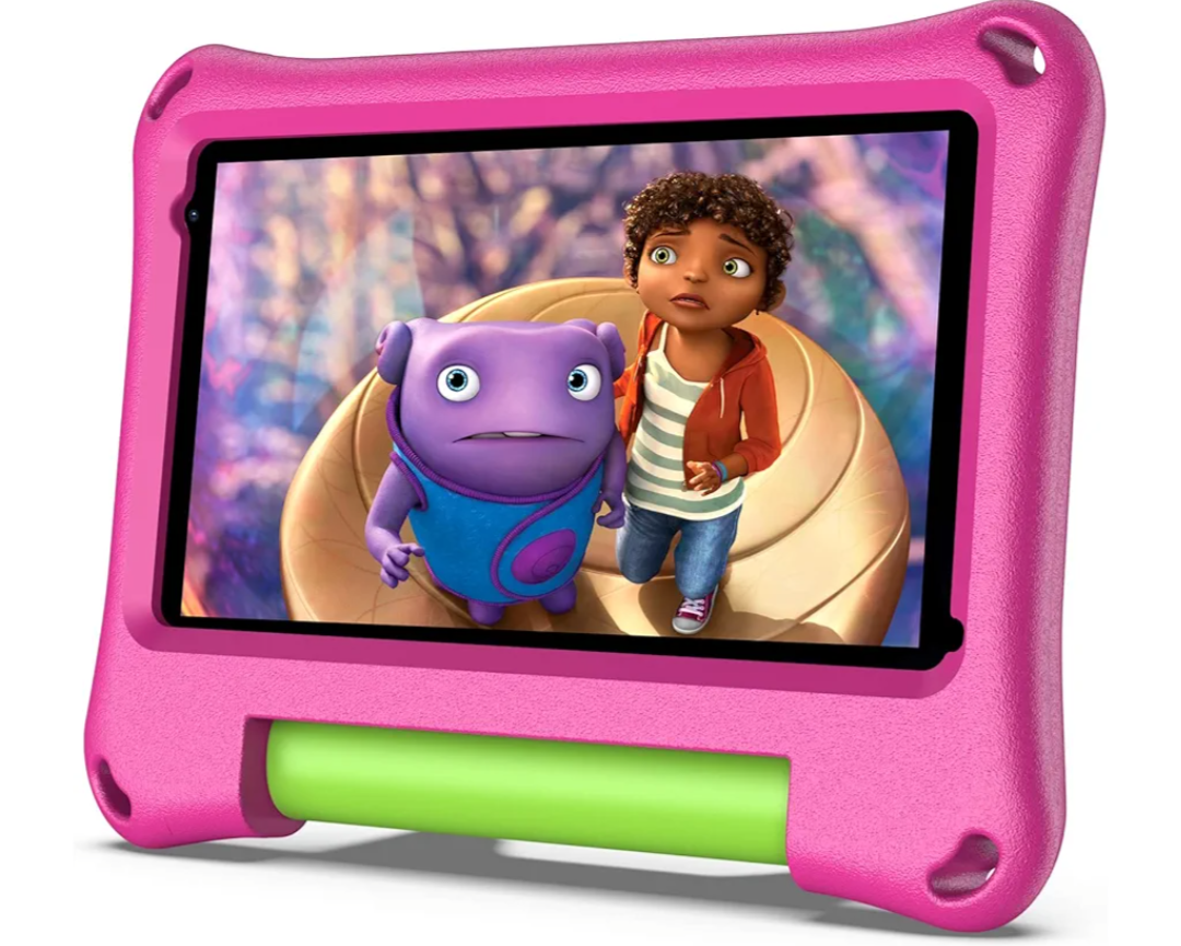 VASOUN Kids Tablet 7 Inch Tablet for Toddlers, Android 13 32GB RAM with WiFi Dual Camera, Parental Control,Bluetooth, Kid-Proof with Case for Boys Girls (Pink)