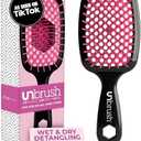 FHI Heat UNbrush Detangling Brush for Pain-Free Brushing on All Wet or Dry Hair Types — Durable DuoFlex Anti-Static Bristles, Lightweight Handle, Vented Hair Brush