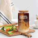 School Counselor Gifts, Counselor Appreciation Gift, School Counselor Week gifts, Counselor Gifts for Women Men, School Counselor Office Must Haves Glass Cup 16 OZ